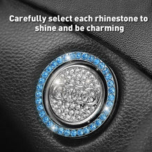 Load image into Gallery viewer, Car one-click start button fashion crystal logo