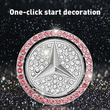 Load image into Gallery viewer, Car one-click start button fashion crystal logo