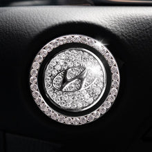 Load image into Gallery viewer, Car one-click start button fashion crystal logo