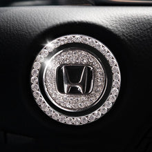 Load image into Gallery viewer, Car one-click start button fashion crystal logo
