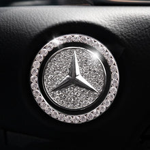 Load image into Gallery viewer, Car one-click start button fashion crystal logo