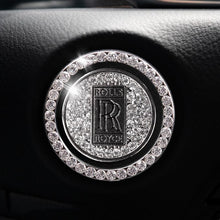 Load image into Gallery viewer, Car one-click start button fashion crystal logo