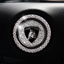 Load image into Gallery viewer, Car one-click start button fashion crystal logo