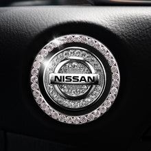 Load image into Gallery viewer, Car one-click start button fashion crystal logo