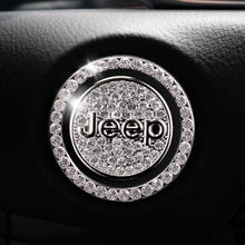 Load image into Gallery viewer, Car one-click start button fashion crystal logo