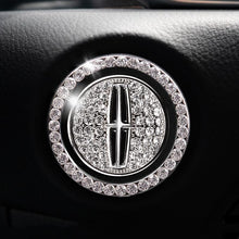 Load image into Gallery viewer, Car one-click start button fashion crystal logo