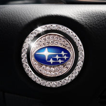 Load image into Gallery viewer, Car one-click start button fashion crystal logo