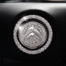 Load image into Gallery viewer, Car one-click start button fashion crystal logo