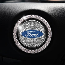 Load image into Gallery viewer, Car one-click start button fashion crystal logo