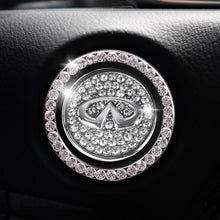 Load image into Gallery viewer, Car one-click start button fashion crystal logo