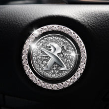 Load image into Gallery viewer, Car one-click start button fashion crystal logo