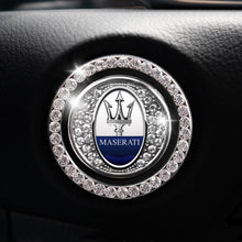 Load image into Gallery viewer, Car one-click start button fashion crystal logo