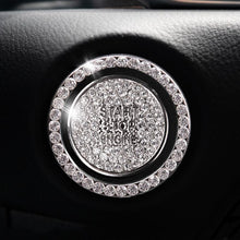 Load image into Gallery viewer, Car one-click start button fashion crystal logo
