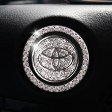 Load image into Gallery viewer, Car one-click start button fashion crystal logo
