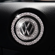 Load image into Gallery viewer, Car one-click start button fashion crystal logo
