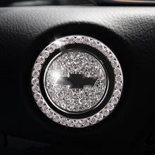 Load image into Gallery viewer, Car one-click start button fashion crystal logo
