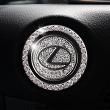 Load image into Gallery viewer, Car one-click start button fashion crystal logo
