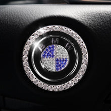 Load image into Gallery viewer, Car one-click start button fashion crystal logo
