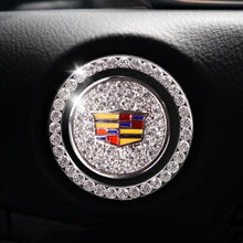 Load image into Gallery viewer, Car one-click start button fashion crystal logo
