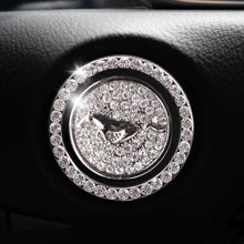 Load image into Gallery viewer, Car one-click start button fashion crystal logo
