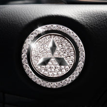 Load image into Gallery viewer, Car one-click start button fashion crystal logo
