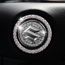 Load image into Gallery viewer, Car one-click start button fashion crystal logo
